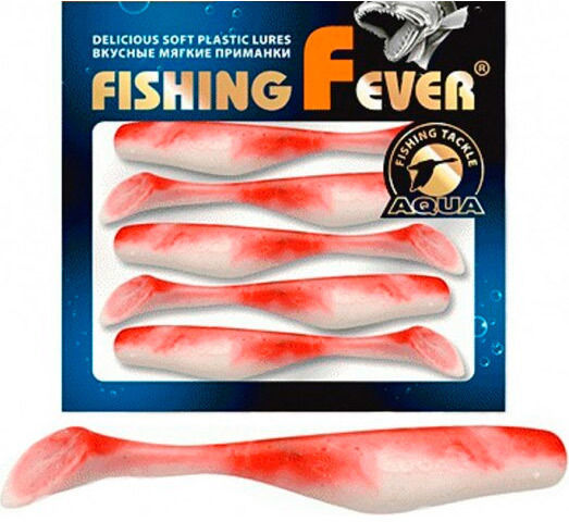 Риппер Aqua FishingFever Rex (8 см) 003 бело-красный (упаковка - 5 шт)