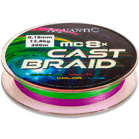 Леска Aquantic 8x MC Cast Braid 200м 0.11мм (Multicolor)