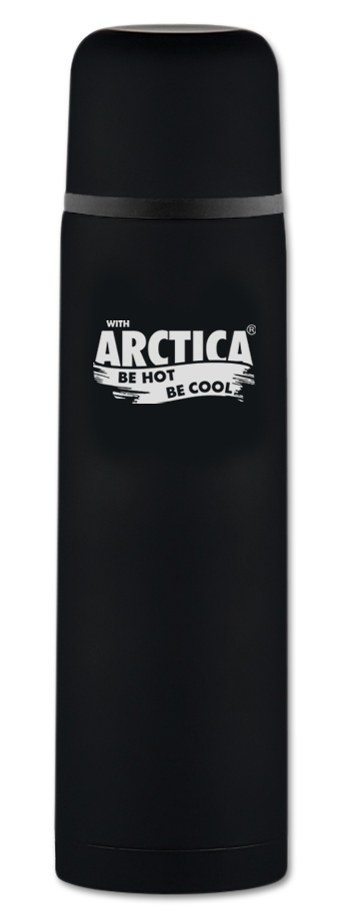Термос Арктика классический c резиновым шёлковым покрытием 103 (1,0л) черный