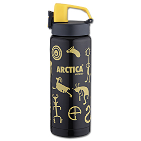 Термос Арктика Сититерм 702-500 Woodoо (0,5л) черный/желтый