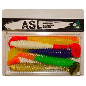 Силиконовая приманка ASL ФЭТ (10см) mega mix (упаковка - 5шт)