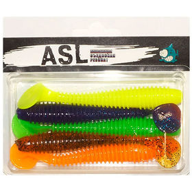 Силиконовая приманка ASL ФЭТ (10см) mix 3 (упаковка - 5шт)