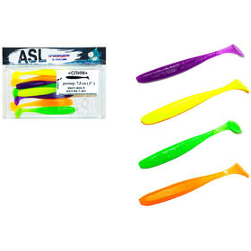 Силиконовая приманка ASL Слим (10см) mix 3 (упаковка - 5шт)