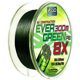 Леска Asso Evergreen 8X 130м 0.12мм (зеленая)