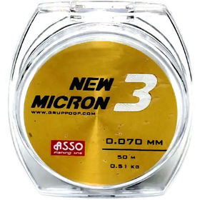 Леска Asso New Micron 3 50м 0.053мм (прозрачная)