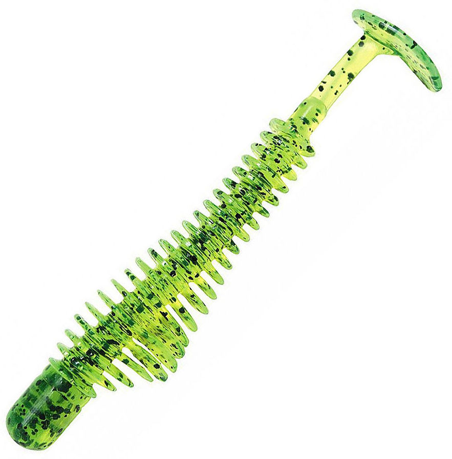 Силиконовая приманка B Fish & Tackle Pulse-R Paddle Tail 2.45 (6.2см) Chartreuse Pepper
