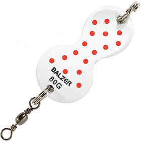 Блесна Balzer Fladfish Spoon (80г) White With Red Spots
