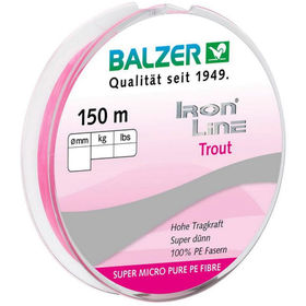 Леска плетеная Balzer Iron Line 3x Micro Spin Pink 150 m 0.04 mm (розовая)