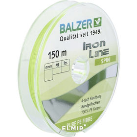 Леска плетеная Balzer Iron Line 4x Fluo Green 150 m 0.10 mm