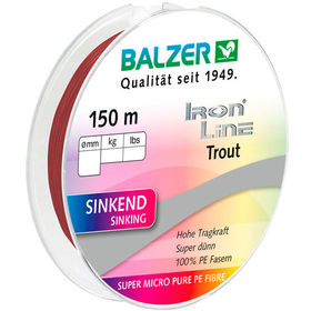 Леска плетеная Balzer Iron Line 150м 0.06мм (Бордовый)