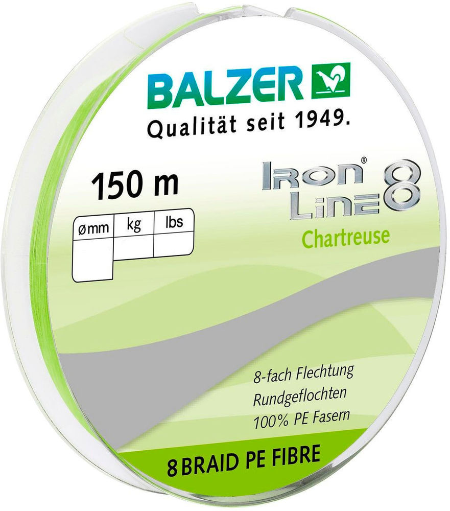 Леска плетеная Balzer Iron Line 8x Chartreuse 150 m 0.08 mm (шартрез)
