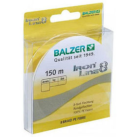 Леска плетеная Balzer Iron Line 8x Yellow 150 m 0.08 mm желтая