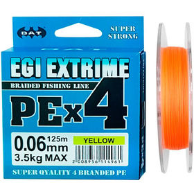 Леска BAT PE Egi Extrime New 125м 0.06мм (Yellow)