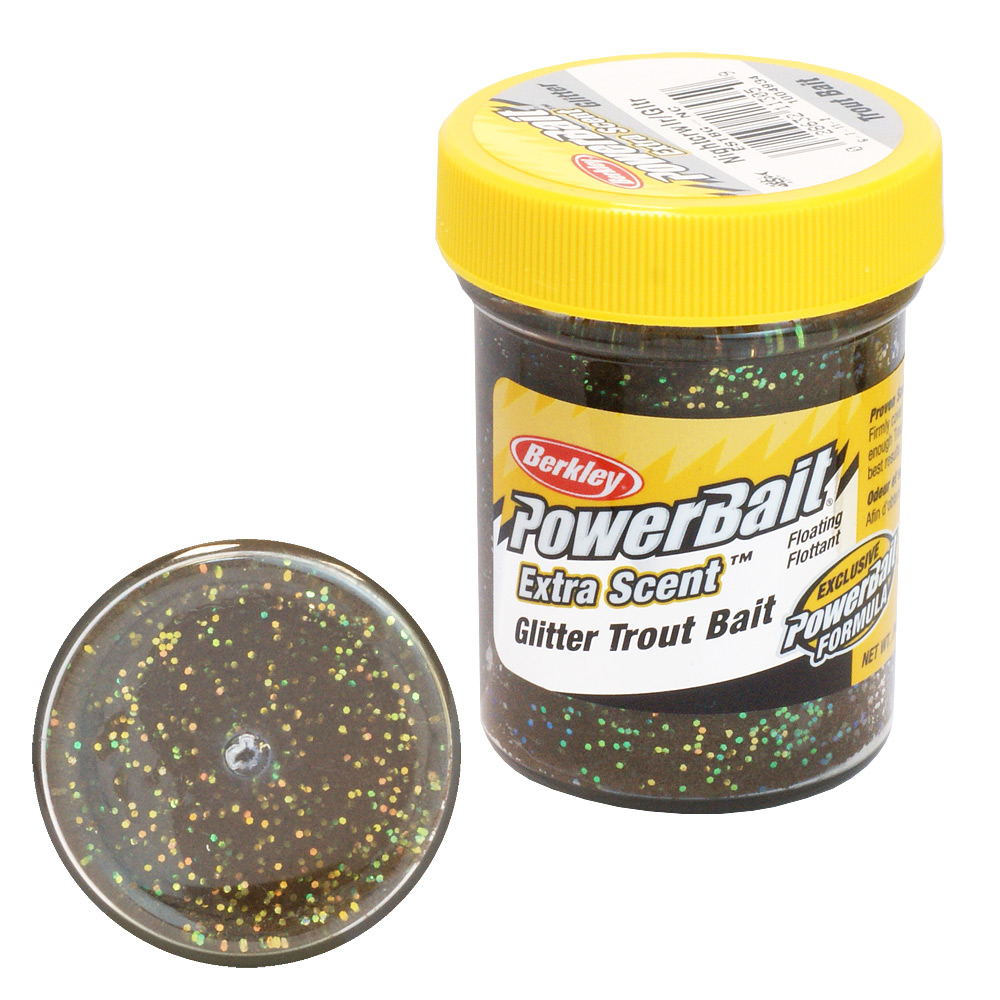 Паста форелевая Berkley Powerbait Extra Scent Glitter Trout Bait Nightcrawler (гусеница)l (50г)