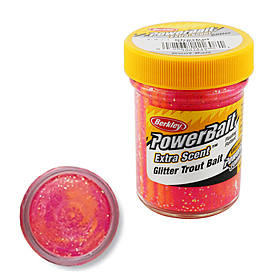 Паста форелевая Berkley Powerbait Extra Scent Glitter Trout Bait Sherbet (50г)