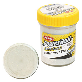 Паста форелевая Berkley Powerbait Extra Scent Glitter Trout Bait White (50г)