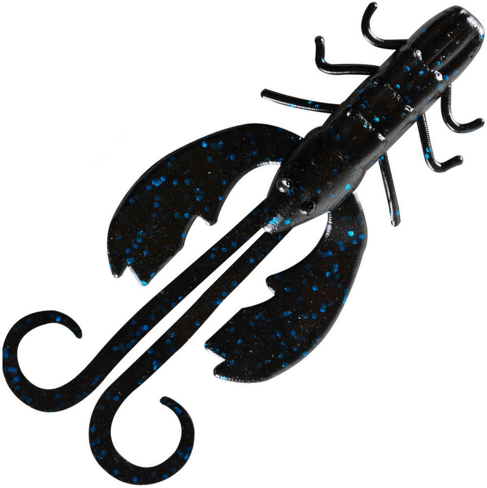 Приманка Berkley PowerBait Crazy Legs Chigger Craw (10см) Black Blue Fleck (упаковка - 8шт)