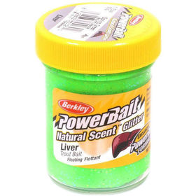 Паста форелевая Berkley Powerbait Natural Scent Trout Bait (50г) Liver Spring Green