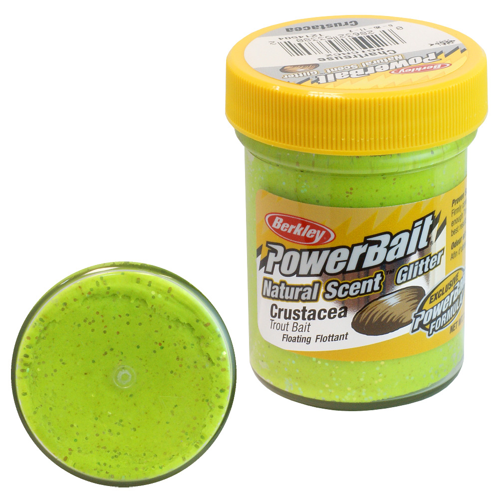 Паста форелевая Berkley Powerbait Natural Scent Glitter Trout Bait (50г) Crustacea Chartreuse