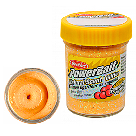 Паста форелевая Berkley Powerbait Natural Scent Glitter Trout Bait (50г) Salmon Egg Peach