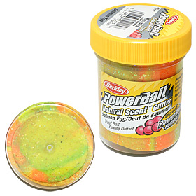 Паста форелевая Berkley Powerbait Natural Scent Glitter Trout Bait (50г) Salmon Egg Rainbow