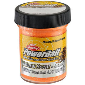 Паста форелевая Berkley Powerbait Natural Scent Glitter Trout Bait (50г) Anise Fluorescent Orange