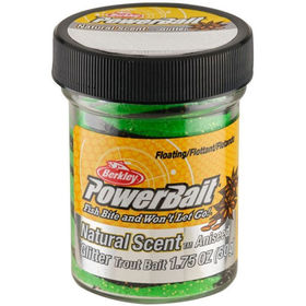 Паста форелевая Berkley Powerbait Natural Scent Glitter Trout Bait (50г) Anise Spring Green/Black
