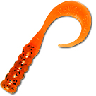 Рыбка силиконовая Berkley Power Bait  Ribbontail Grub (8см) Pumpkinseed/Fluorescent Orange 20шт.