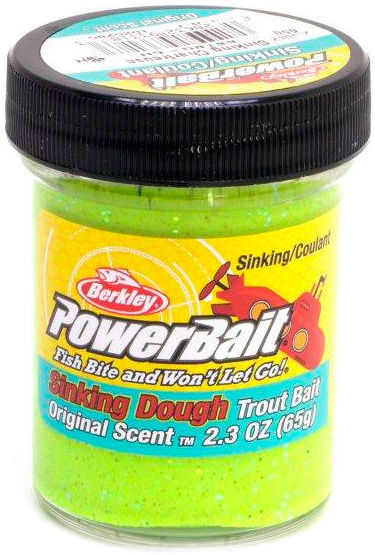 Паста Berkley PowerBait Sinking Glitter Trout Bait Chartreuse (65г)