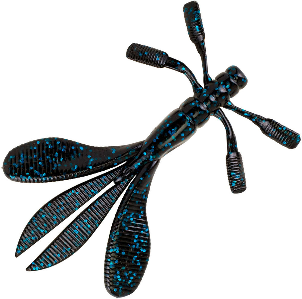Приманка Berkley PowerBait Mantis Bug (10см) Black Blue Fleck (упаковка - 8шт)