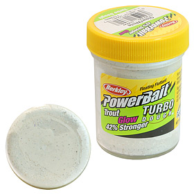 Паста форелевая Berkley Powerbait Turbo Dough Glow (50г) White
