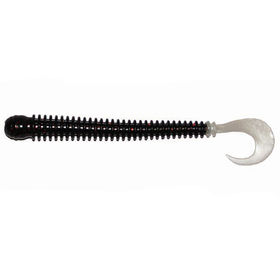 Мягкая приманка Big Bite Baits Ring Worm 4-30 Black Neon Pearl Tail