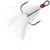 Тройник BKK с опушкой Feathered Spear 21-SS №8 White (упаковка - 3шт)