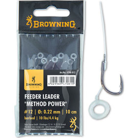 Крючки с поводками Browning Method Power Pellet №10 (10см)