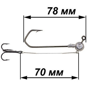 Набор Cargo джиг (12г) Barbarian 8/0 со стингером 70мм