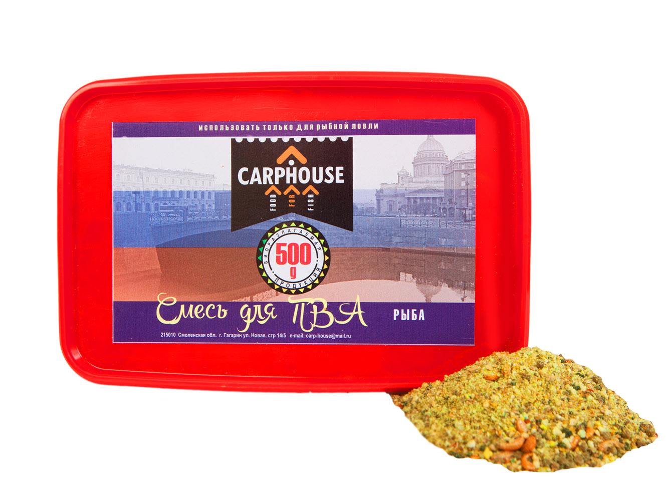 Прикормочная смесь для ПВА Carp House Stick Mix Рыба 500гр