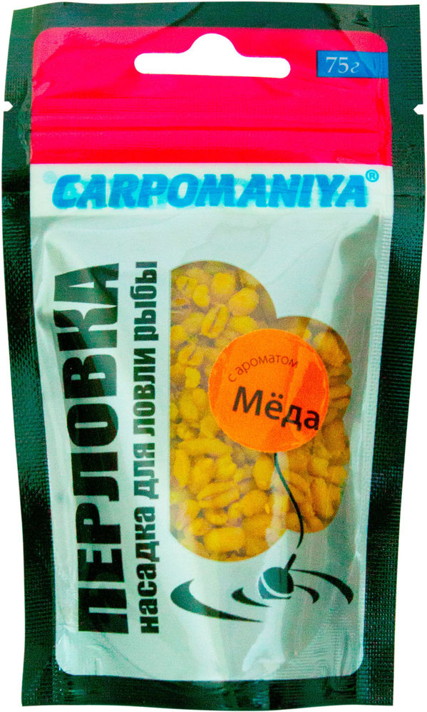 Перловка насадочная Карпомания (75г) желтая. с аром. меда (пакет)