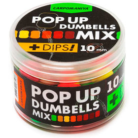 Бойлы плавающие Карпомания Dumbells+Dips 10мм Mix (банка)