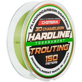 Леска Chimera Hardline Trouting Fluorocarbon Coating 3D Chameleon 150м 0.148мм (Зеленая)