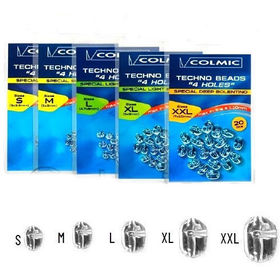 Бусины для монтажа Colmic Techno Bead (4 отверстия) р.S