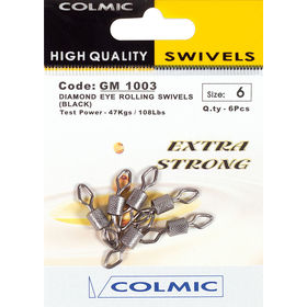 Вертлюги Colmic Dimond Eye Rolling Swivels №16 (упаковка - 12шт)
