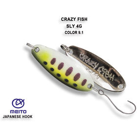 Колеблющаяся блесна Crazy Fish Sly-4 / #9.1-OLYM