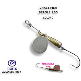 Вращающаяся блесна Crazy Fish Beager-1.5 / #2-MS