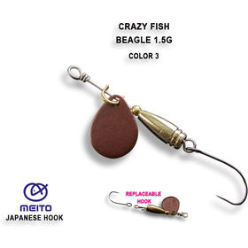 Вращающаяся блесна Crazy Fish Beager-1.5 / #3-MBZ