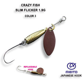 Вращающаяся блесна Crazy Fish Slim Flicker-1.9 / #3-MBZ