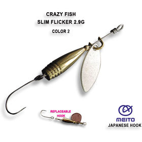 Вращающаяся блесна Crazy Fish Slim Flicker-2.9 / #2-MS