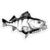 Наклейка Crazy Fish Perch Hunter 100x62мм (черный на белой основе)