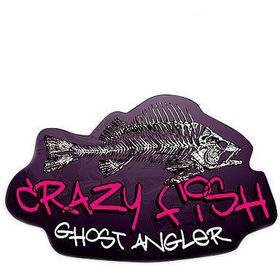 Оригинальная наклейка Crazy Fish Transparent Sticker Ghost Angler
