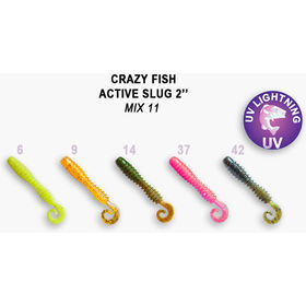 Силиконовая приманка Crazy Fish Active Slug 2 / 29-50-М11-6 / Кальмар (10 шт.)
