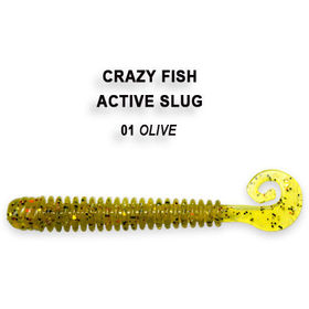 Силиконовая приманка Crazy Fish Active Slug 2,8 / 2-7.1-1-1 / Анис (8 шт.)